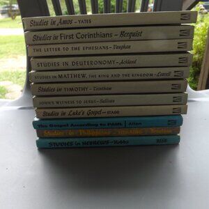 Lot of 11 Vintage Religious Bible Study Books Various Authors 1950s & 1960s